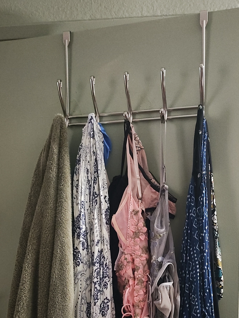 Over-the-Door Hook Rack - Silver